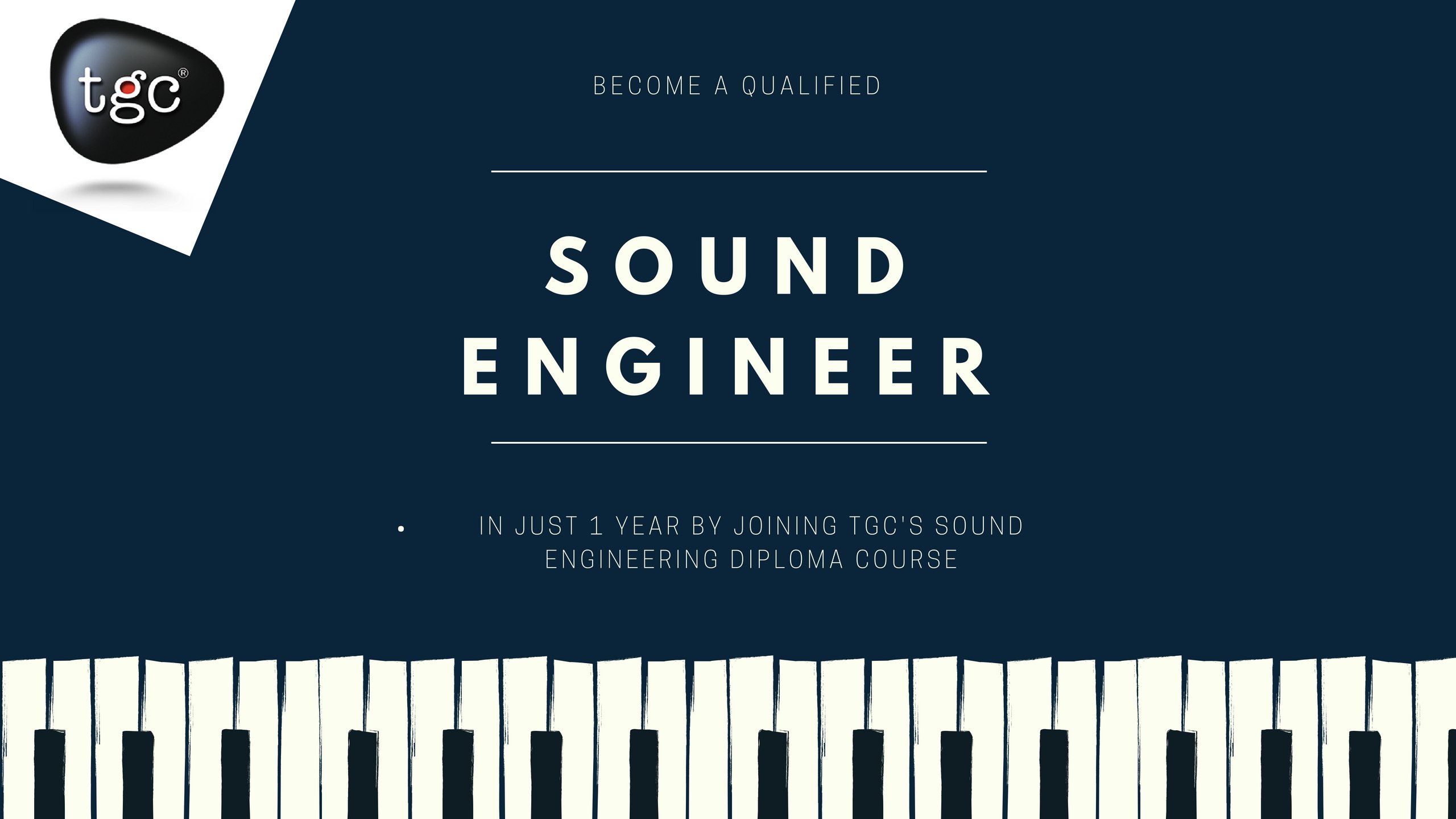 Become a qualified Sound Engineer in just 1 year by joining TGC's Sound Engineering Diploma course 1
